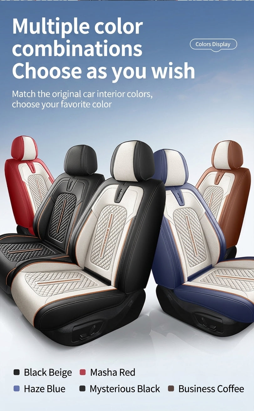New car seat cushions fully covered, all-season universal seat covers, all five seats, full leather, high-quality seat covers sold directly from the manufacturer