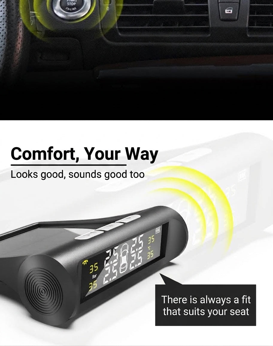Tire Pressure Monitor TPMS Tire Pressure Monitor Tire Monitoring Tire Pressure Detector Built-in External Car Tire Pressure Car