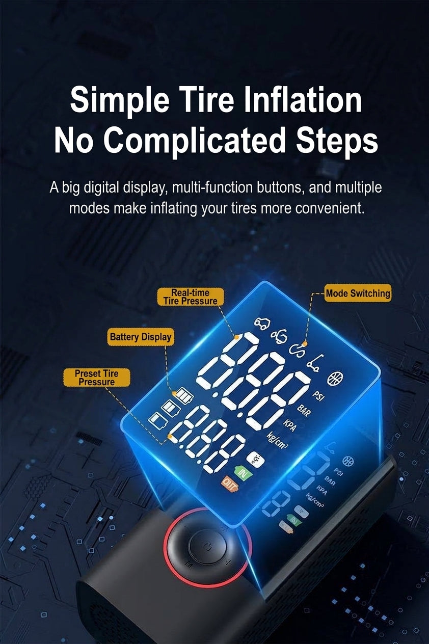 Cross-border portable air pump, mini bike, electric tire, pump, handheld, charging, dual-purpose car inflatable