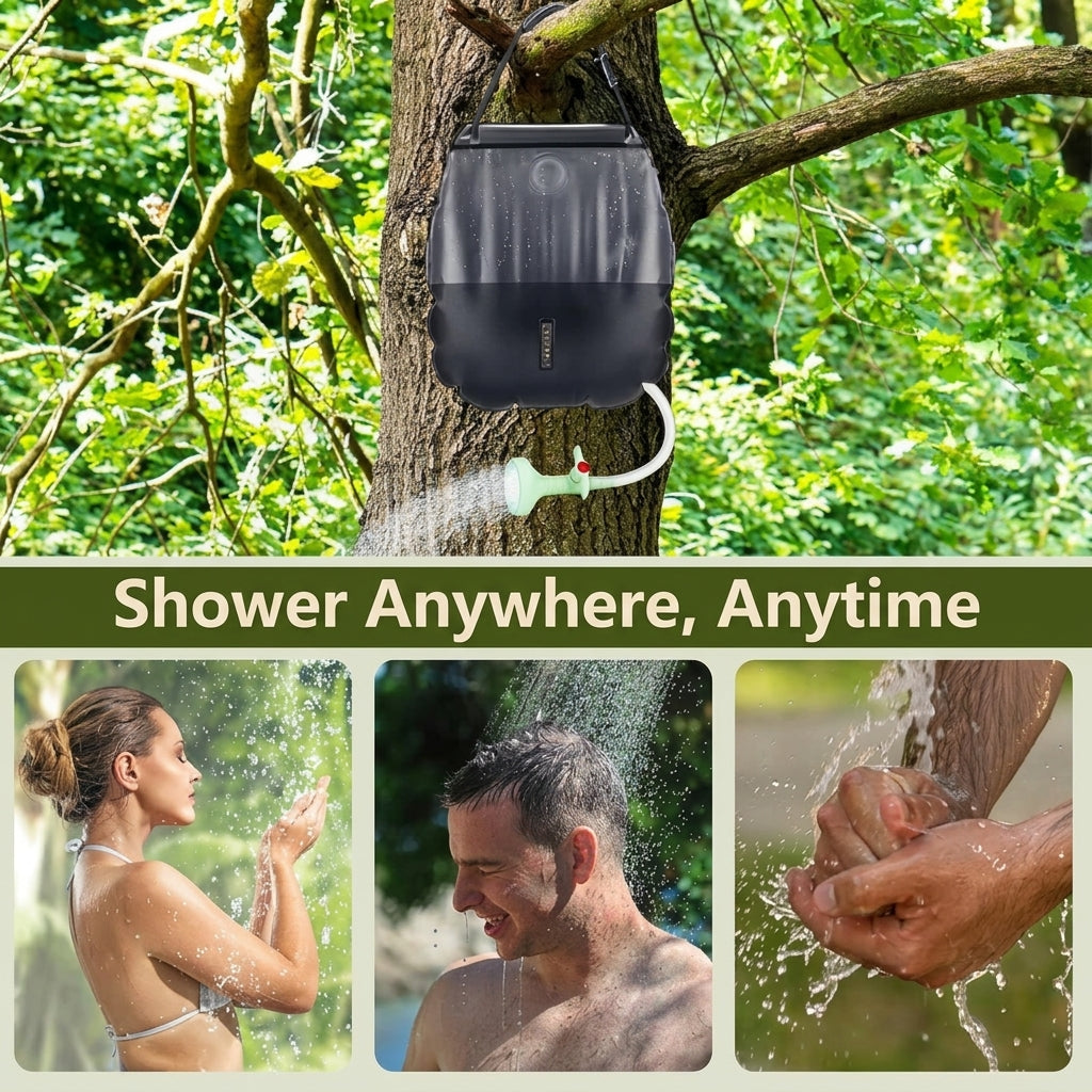 2025 Cross-border Hot Outdoor Shower Tent, Shower Bag, Toilet Combo, Changing Tent, Solar Drying Water Bag