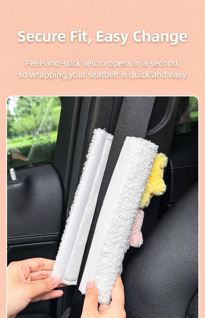Car seatbelt shoulder pads, wear-resistant clothes, plush plush plush figures, car safety belt protective covers, cute monster girls