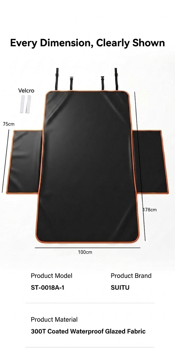 Car trunk pad, car pet pad, anti-dirt and scratch-resistant enlarged rear seat pad, waterproof pet seat pad
