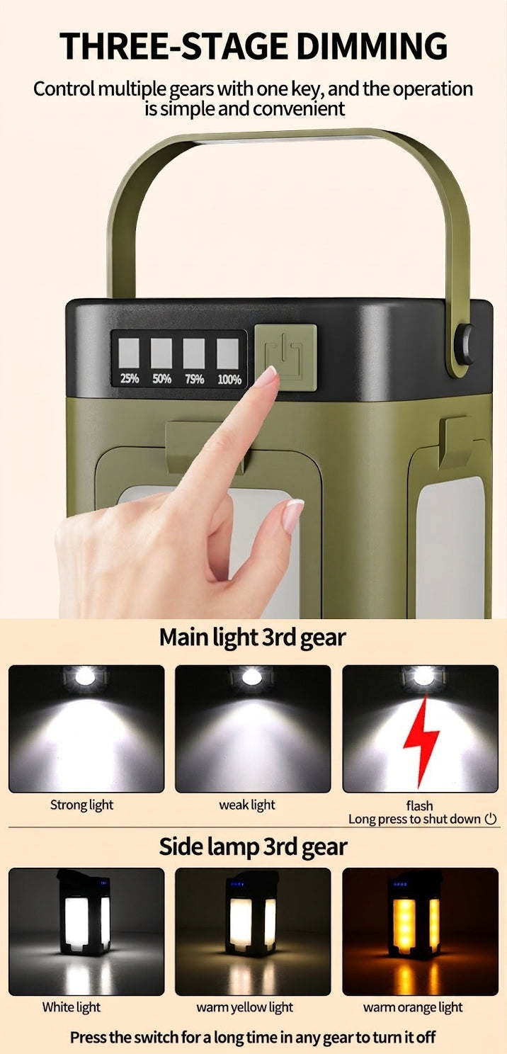 Solar Camping Light with Folding Design