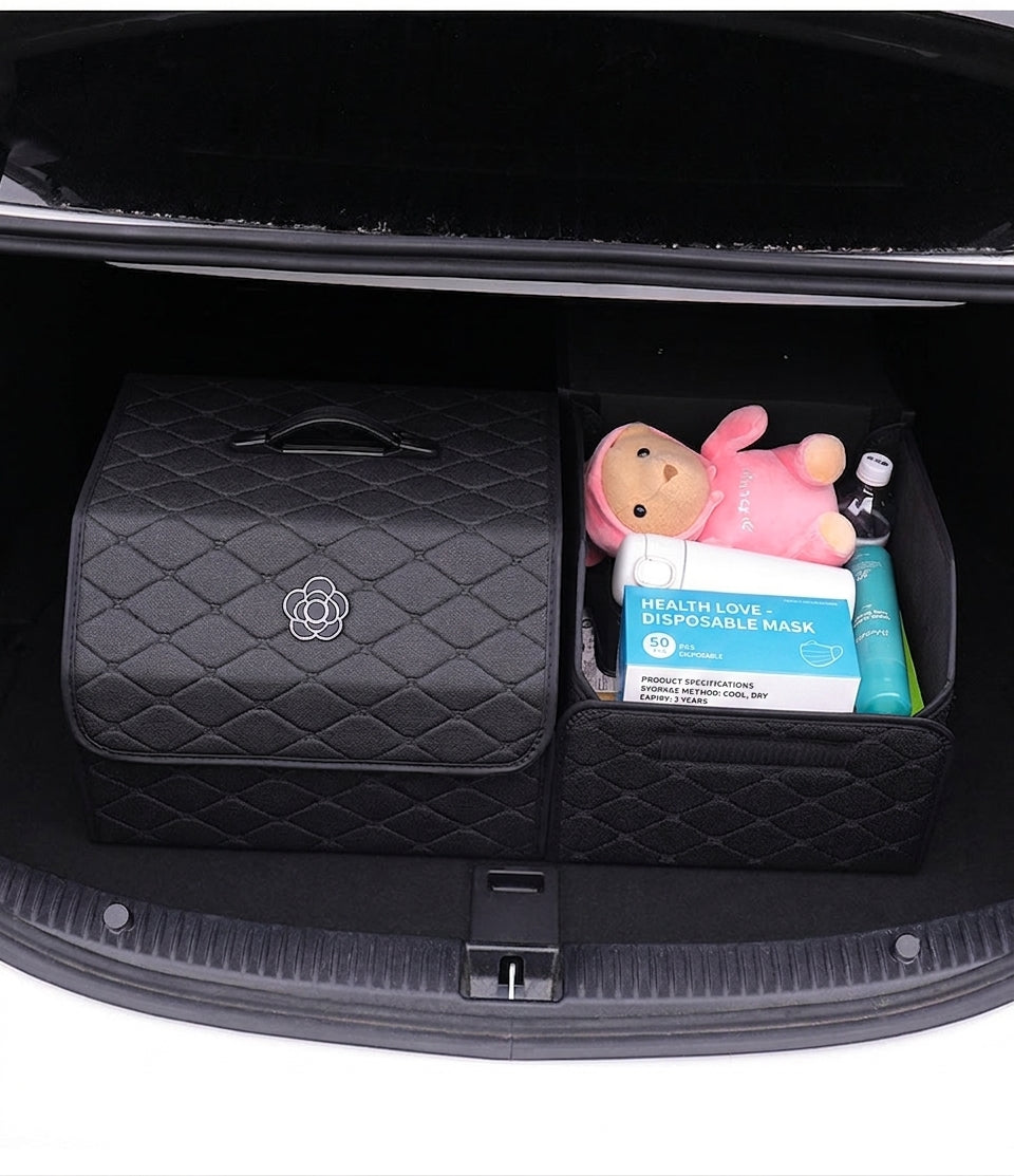 Car trunk storage box, car tail box, camellia car, good things, sorting storage box, multi-functional storage girl