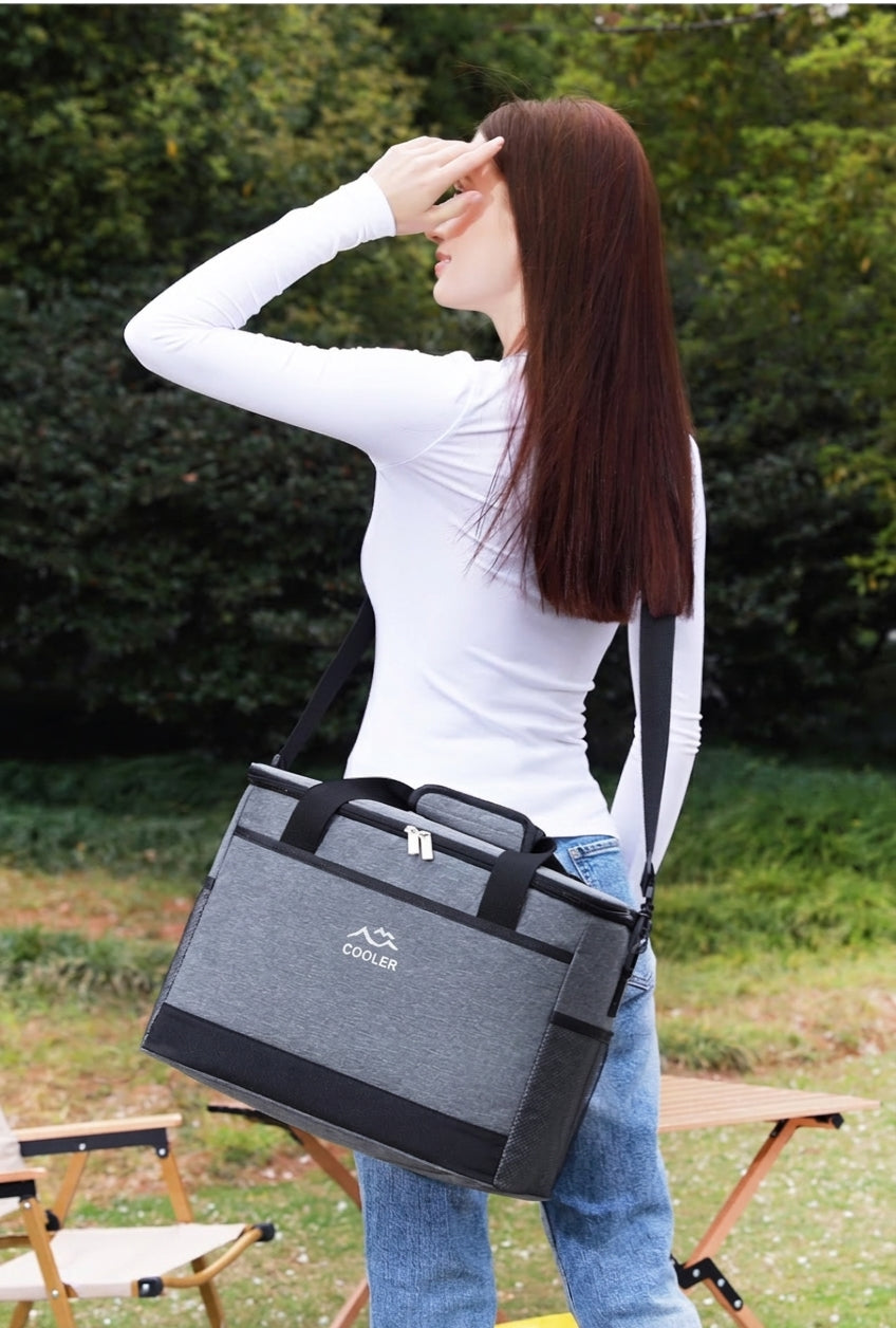 Insulated Cooler Bag, Portable Cold Storage
