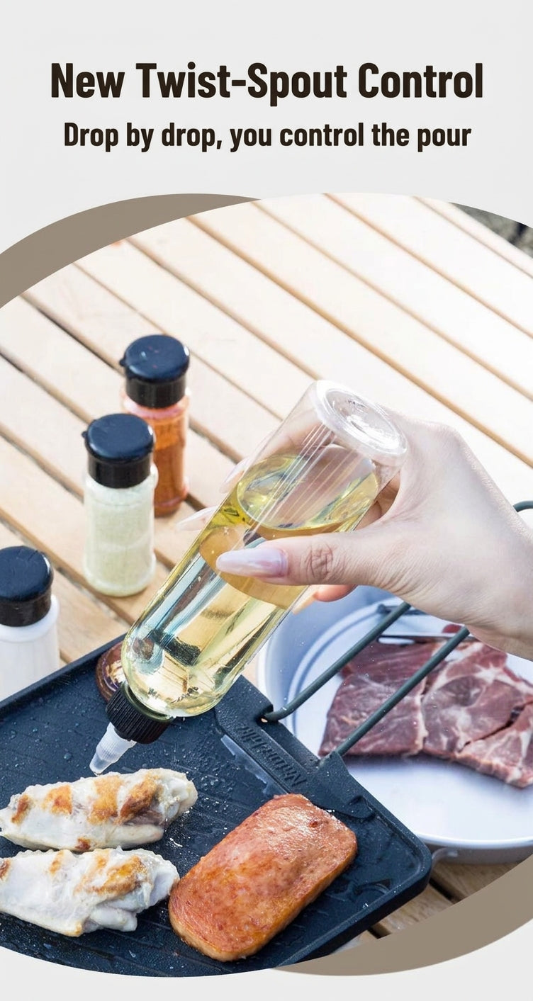 Camping and Outdoor Cooking Seasoning Bottle Set, Outdoor Portable Storage PET Spice Bottle, Repackaging Bottle, Oil Bottle Organizer Bag