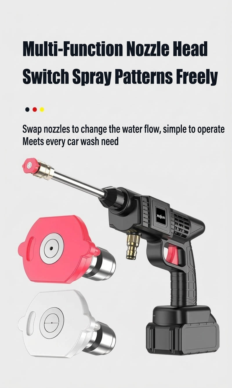 Car water gun, household electric car washer, rechargeable car wash gun, universal wireless high-power high-pressure car wash water gun