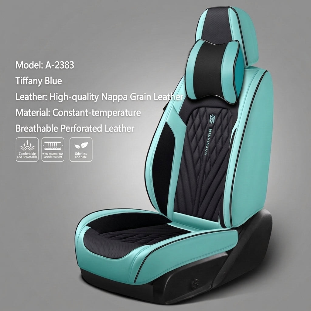 Car seat cushion Nappa leather breathable all-season universal seat cover, full-coverage high-end seat cushion car seat protective cover
