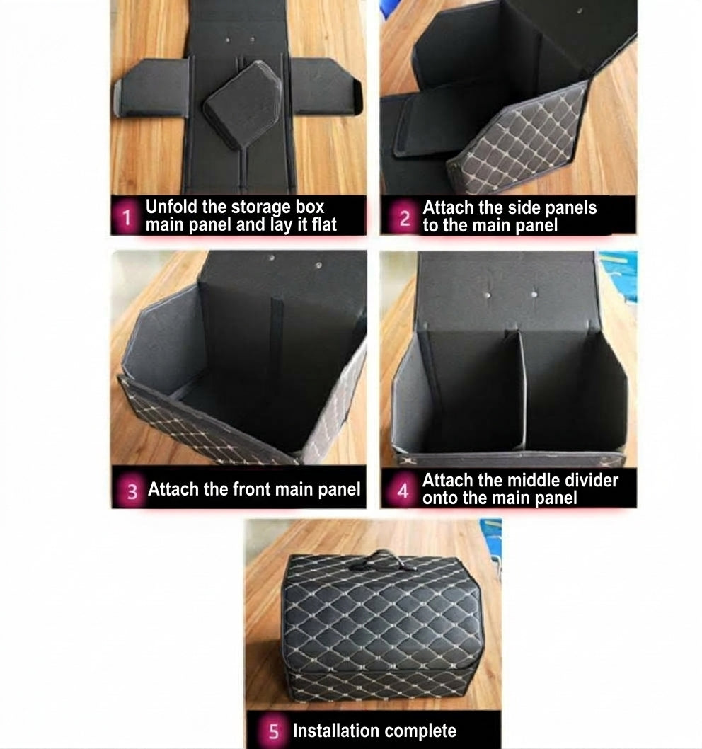 Wholesale cross-border car trunk folding storage boxes, camping storage boxes, outdoor picnic organizer storage boxes