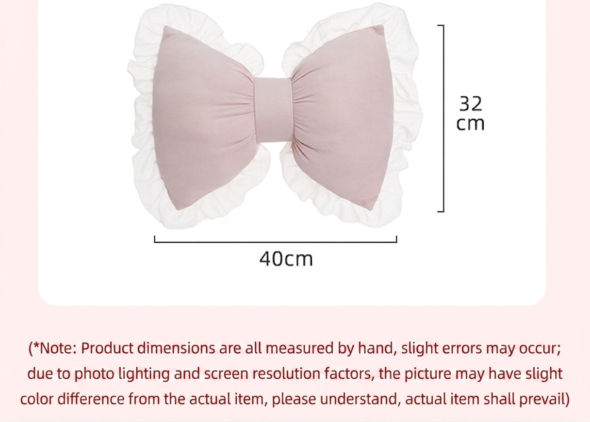 Creative butterfly-shaped car headrest neck support with lace edges for car cushions, all-season universal comfortable breathable car lumbar support