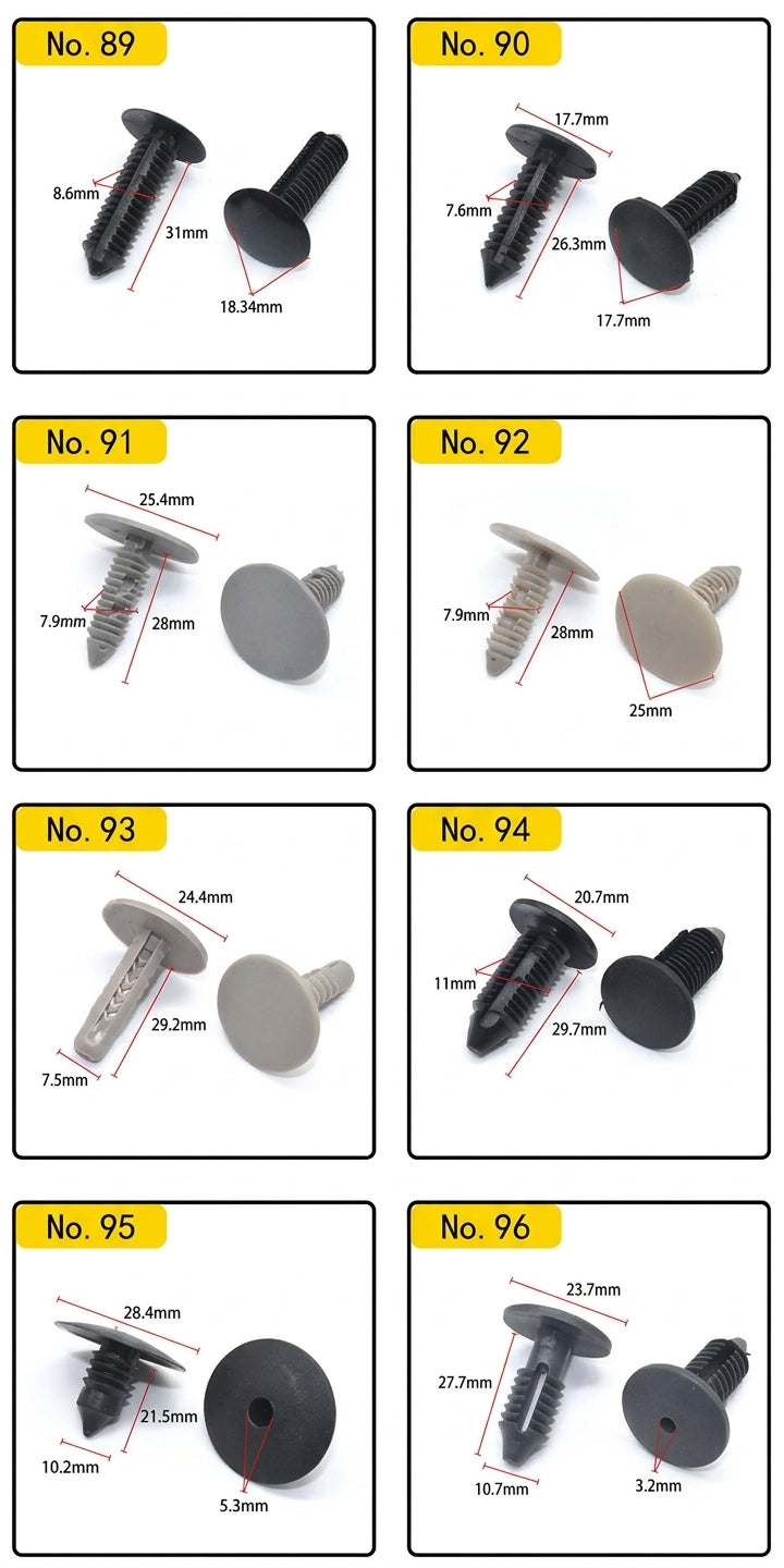 Car universal nylon roof, trunk interior buckle, rivet seal, pickup card, barb buckle, Christmas tree buckle