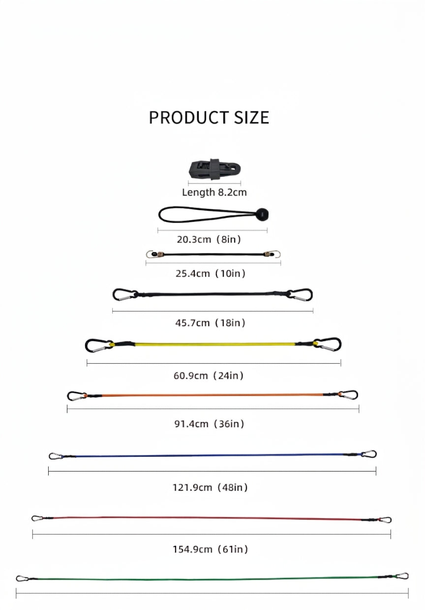 Luggage Strap & Carabiner Combo Set