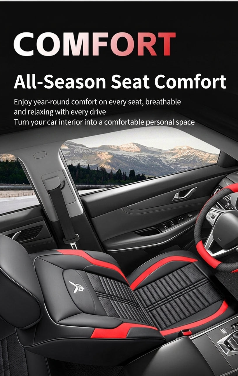 Cross-border car seat cushions with a light luxury, premium feel, all-around car seat cushions, all-season universal, simple, breathable, stain-resistant, and stain-resistant