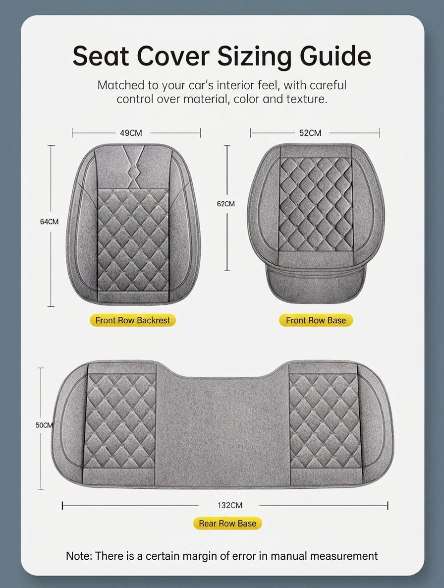 Cross-border bestselling car seat cushions, dirt-resistant, wear-resistant leather car seat cushions, all-season breathable full-coverage universal car seat cushions