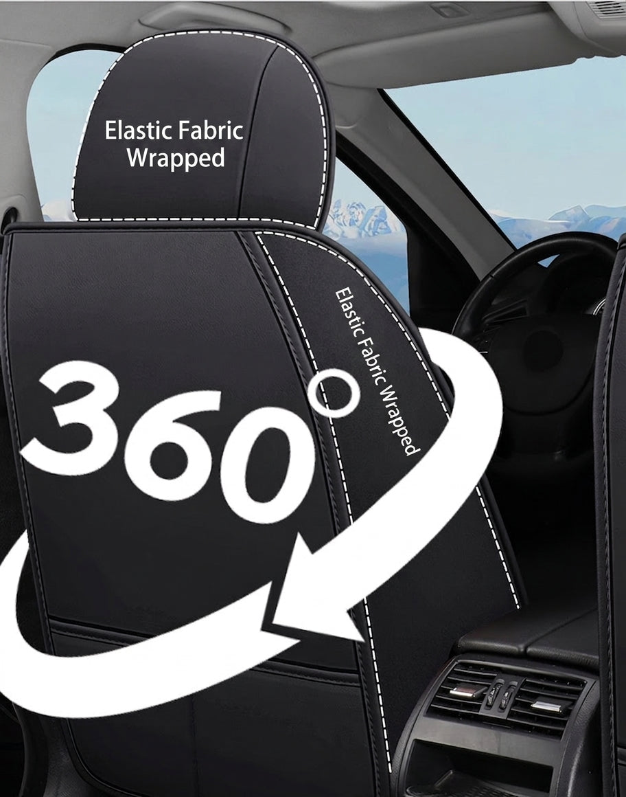 The five-seater car seat cushion is fully surrounded by the all-season universal leather seat cover, which is wear-resistant, dirt-resistant and breathable