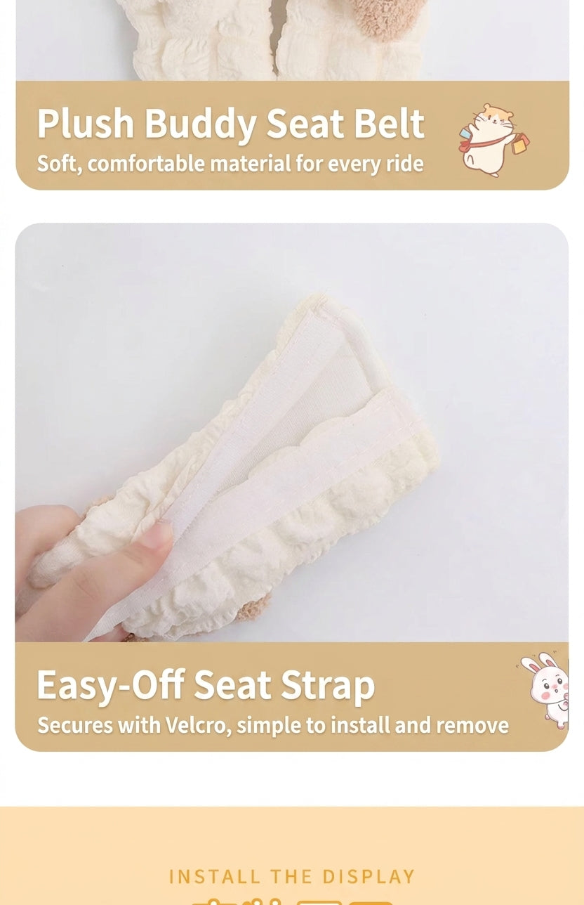 Car seat belt shoulder pads, creative cute children's anti-strain safety belt, and a pair of decorative protective covers