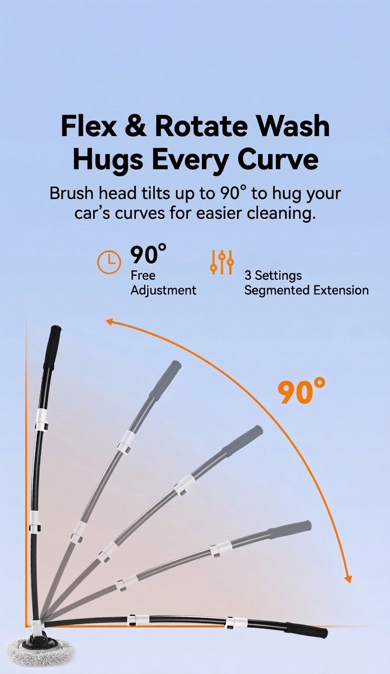 Car Wash Mop Retractable Bending Rod, Car Special Mop, Injury Resistant Car Car Wash Brush, Cleaning Tools, Car Cleaning Tools, Car Polishing Artifact