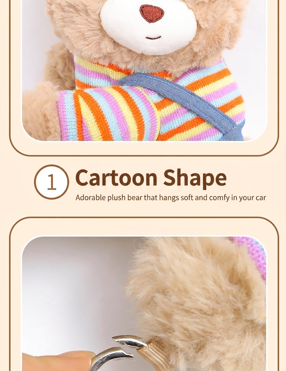 Car tissue box hanging car drawer box bear creative cute practical doll in the car tissue bag hanging bag