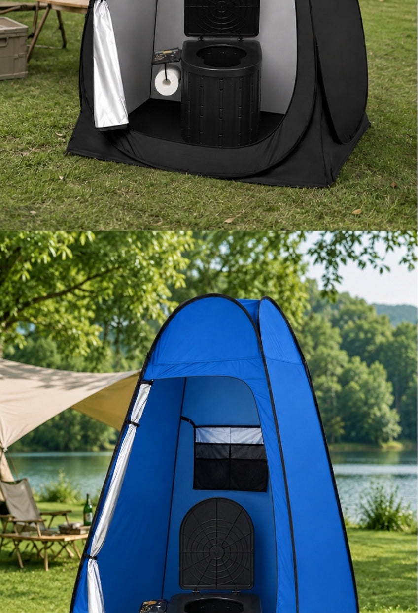 2025 New Model Raised Outdoor Folding Toilet with Lid Portable Car Mobile Toilet Travel Camping Toilet