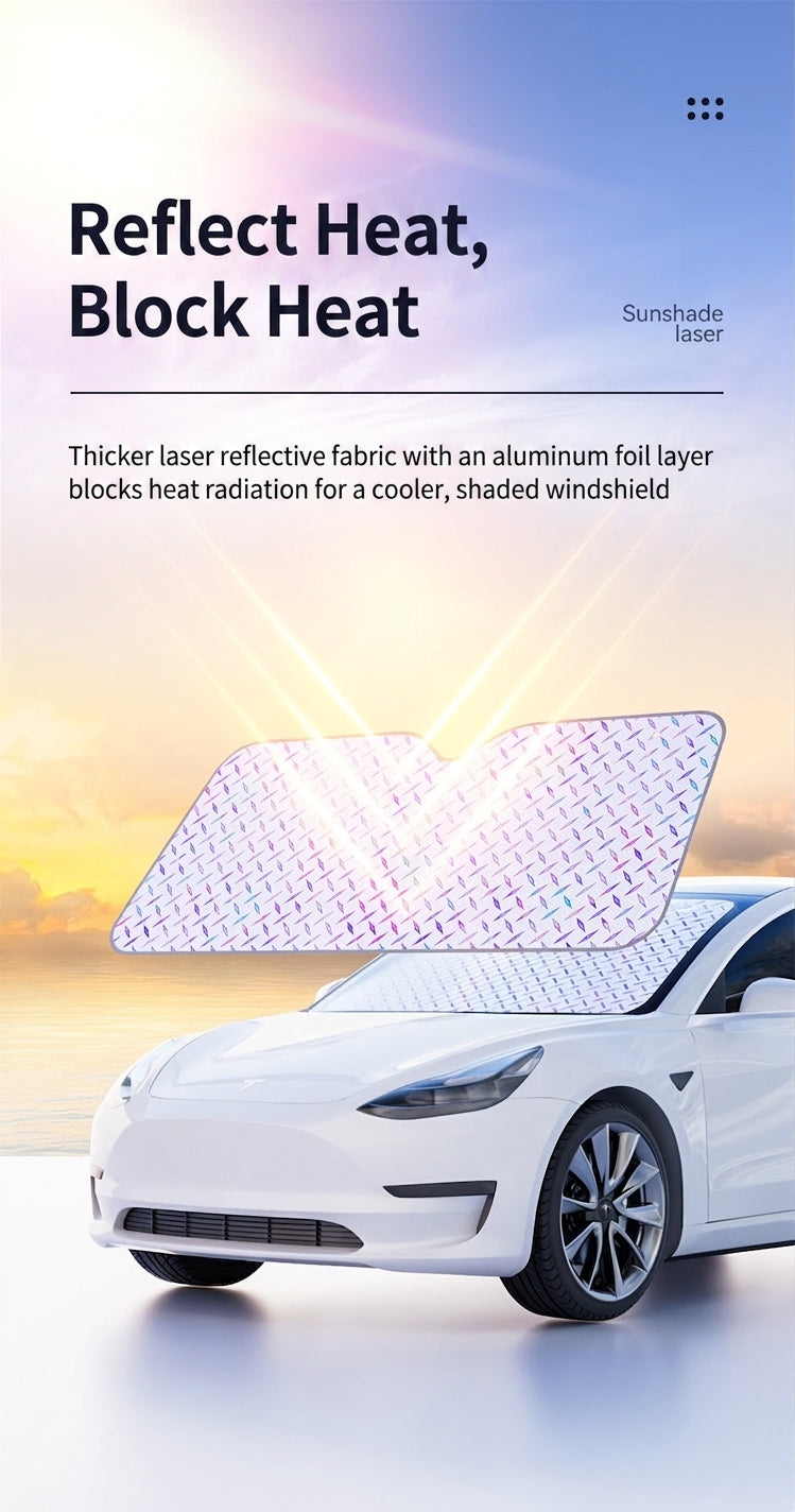 Car sunshade laser type sun protection and heat insulation summer sunshade car front windshield window sun gear