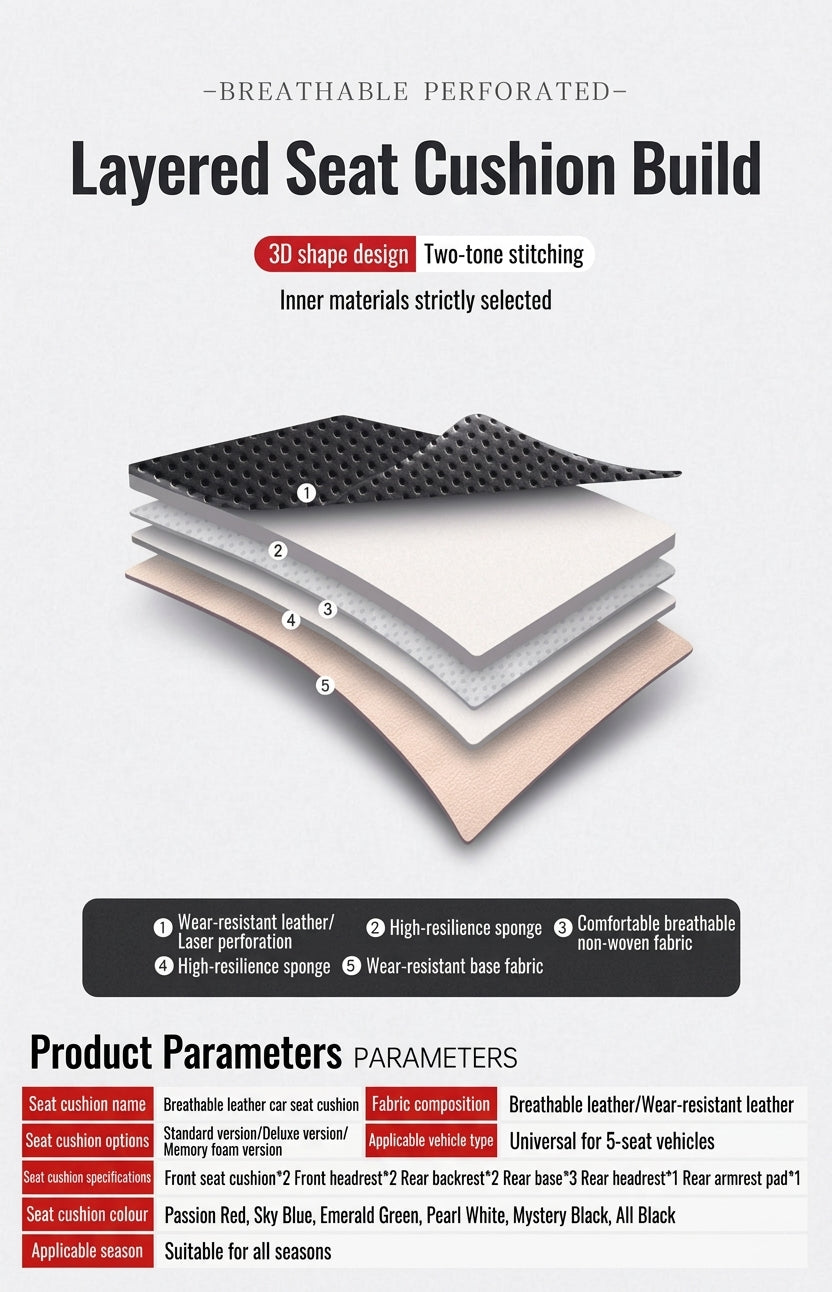 New full-coverage, all-leather, lumbar firm, all-season GM seat cushion, cross-border Amazon bestseller, export wholesale seat cushion
