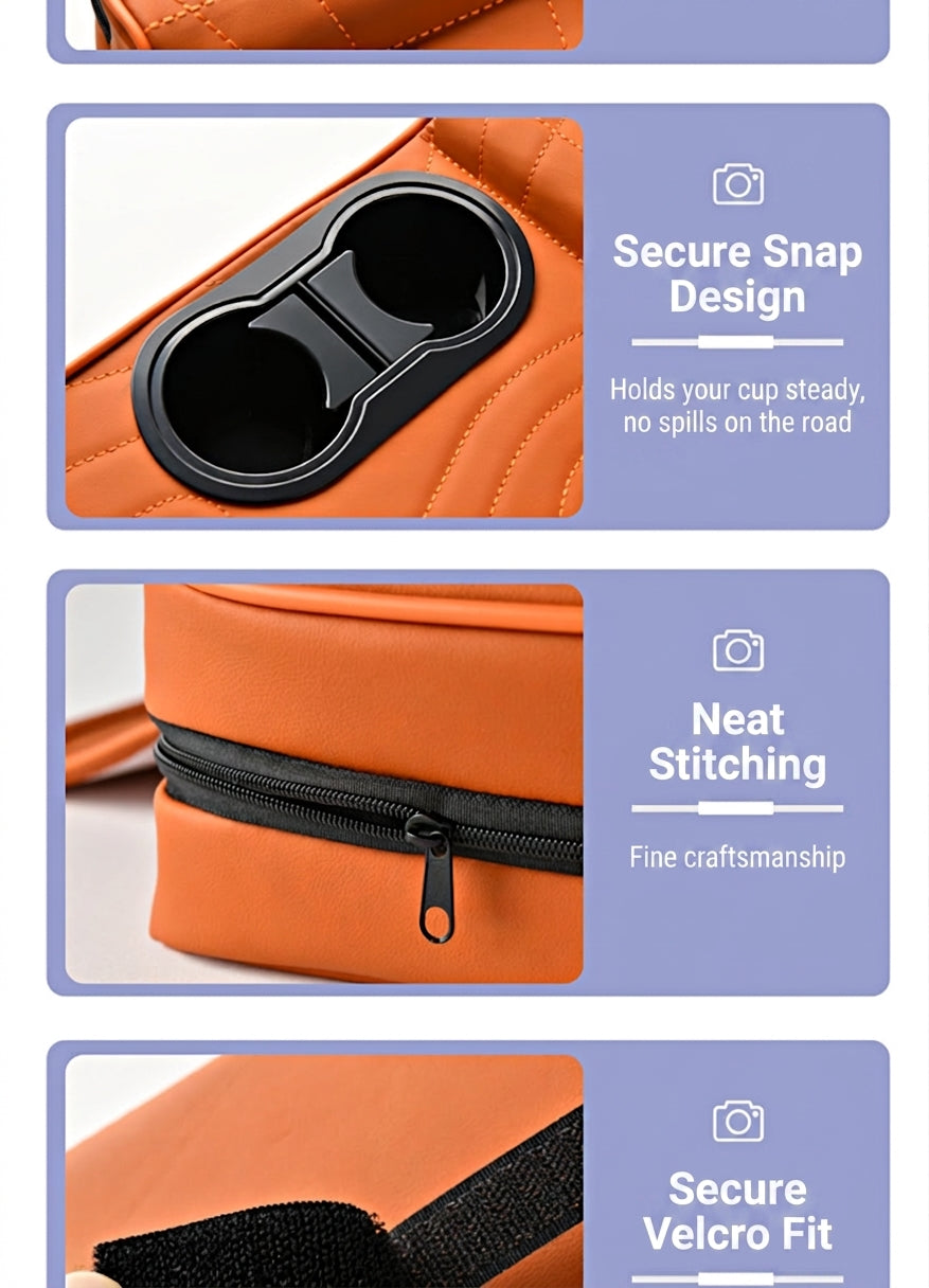 2025 New Central Car Armrest Box Height Pad Cover Protective Cover Double Cup Holder Premium Leather Car Accessories