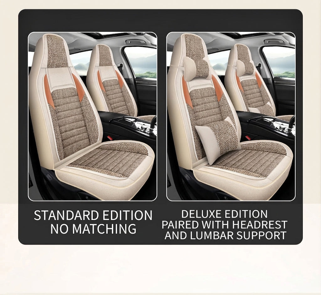 25 years new linen split head car seat cushion four seasons universal seat cover original piece drop shipping cross-border wholesale