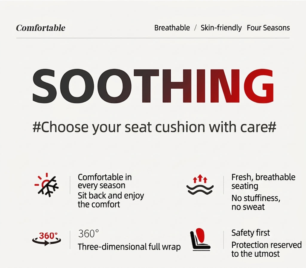 Cross-border car seat cushions with a light luxury, premium feel, all-around car seat cushions, all-season universal, simple, breathable, stain-resistant, and stain-resistant