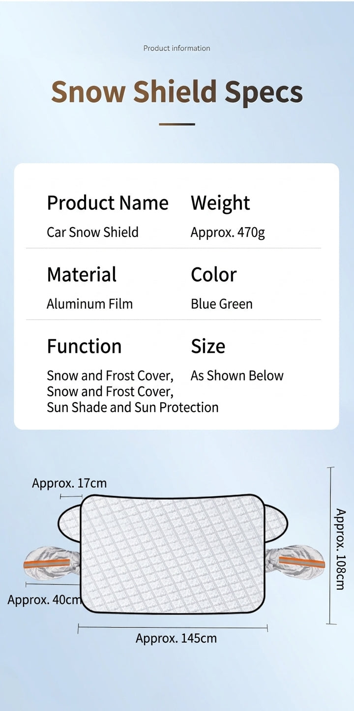 Car Windshield Snow Cover - Frost & Sun Protection