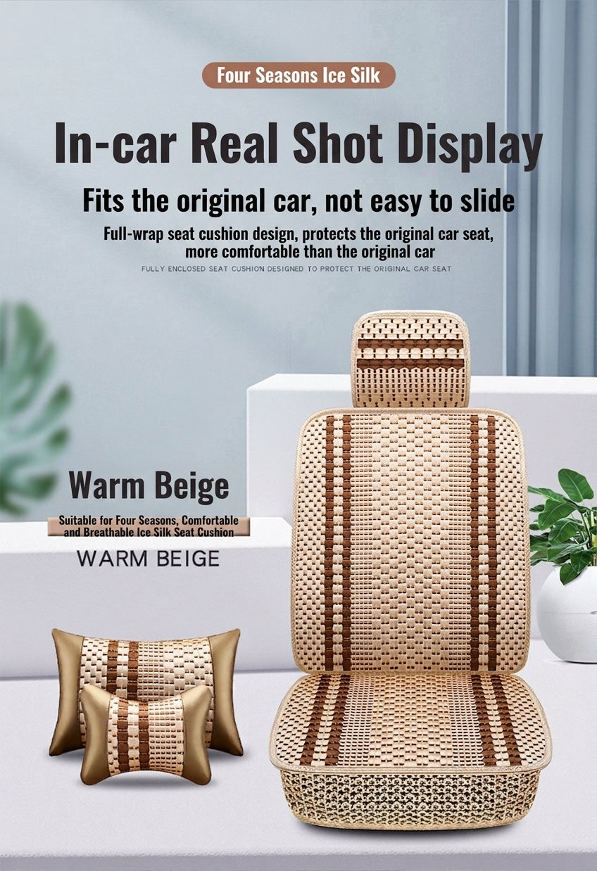 Car Cushion Four Seasons Universal Ice Silk Seat Cover Summer Cool Cushion Single Piece Car Single Pad Wholesale Factory Direct All-Inclusive