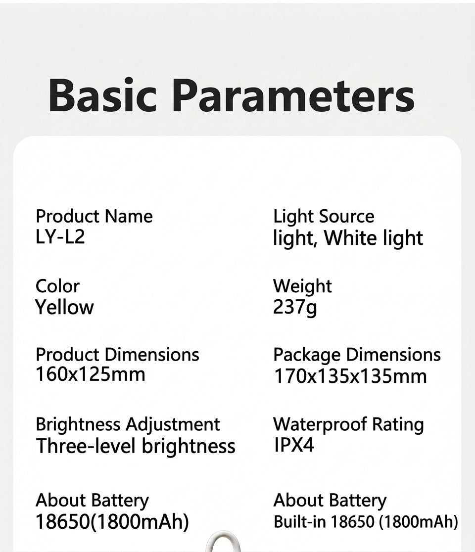 Camping Light - Rechargeable Portable Tent Lighting
