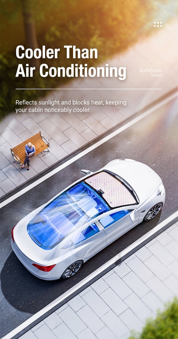 Car sunshade laser type sun protection and heat insulation summer sunshade car front windshield window sun gear