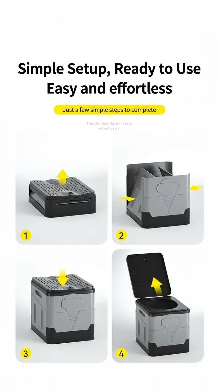 [In Stock Wholesale] Foldable Toilet, Foldable Portable Toilet, Outdoor Camping Van-mounted Toilet, Emergency Toilet