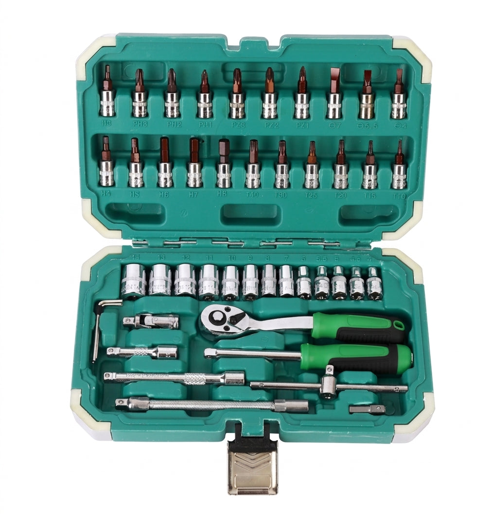 Auto Repair Tool Kit, 55-Piece Socket & Wrench Set