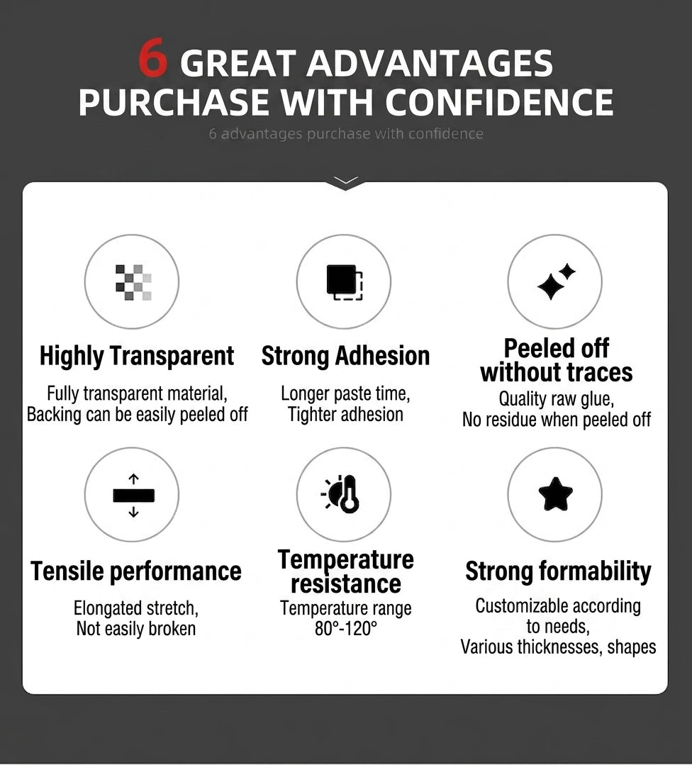 Cross-border hot-selling can be authorized for VN3 brand double-sided tape, strong traceless high-temperature resistant waterproof automotive fixing adhesive