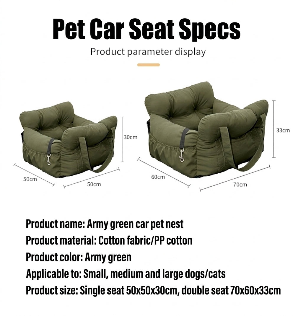 Pet Beds, Car Dog Beds, Small to Small Dog Car Dog Pads, Pet Supplies, Cat Passenger Seat Pet Safety Pet Pads