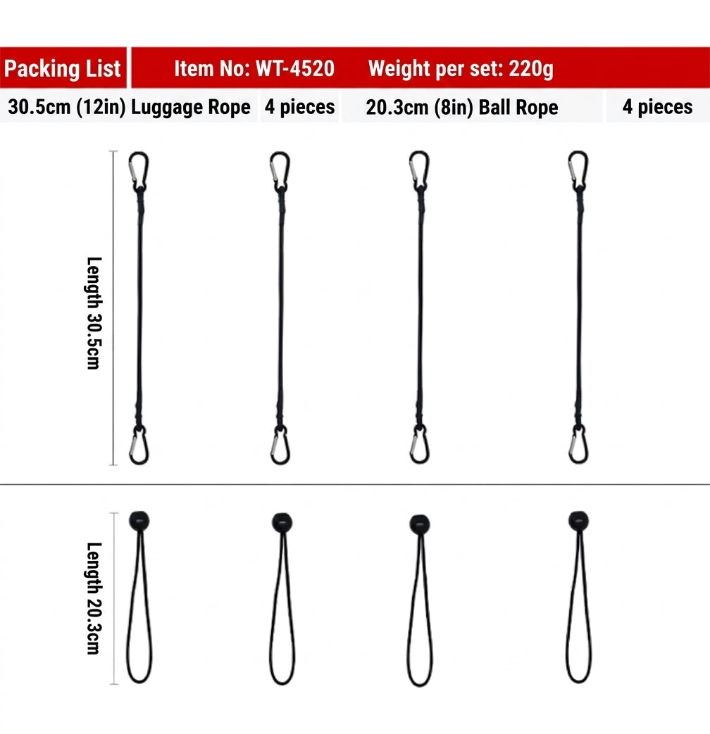 Luggage Strap & Carabiner Combo Set