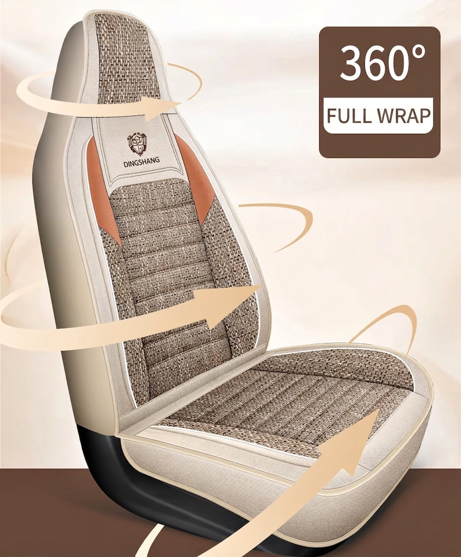 25 years new linen split head car seat cushion four seasons universal seat cover original piece drop shipping cross-border wholesale
