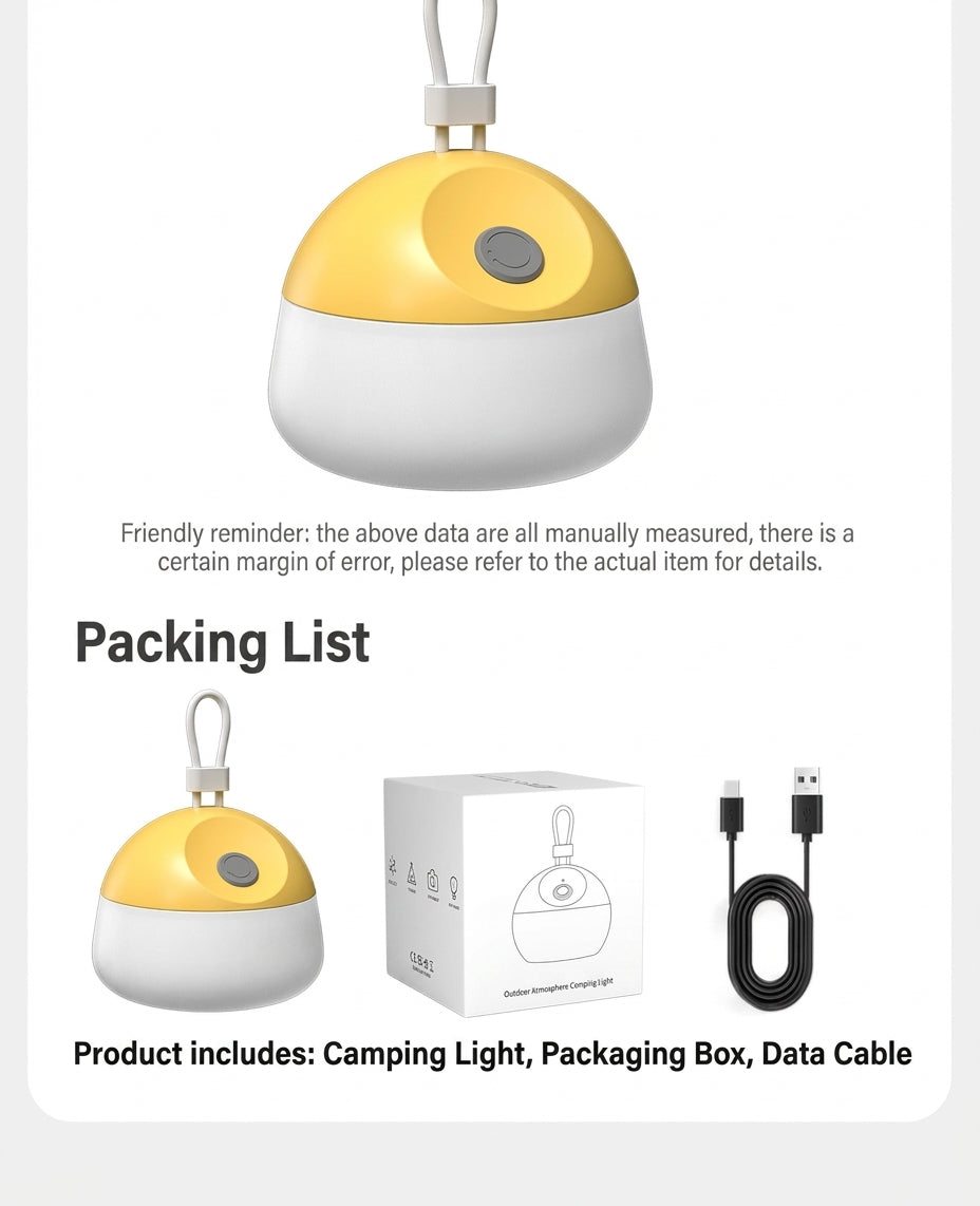 Camping Light - Rechargeable Portable Tent Lighting