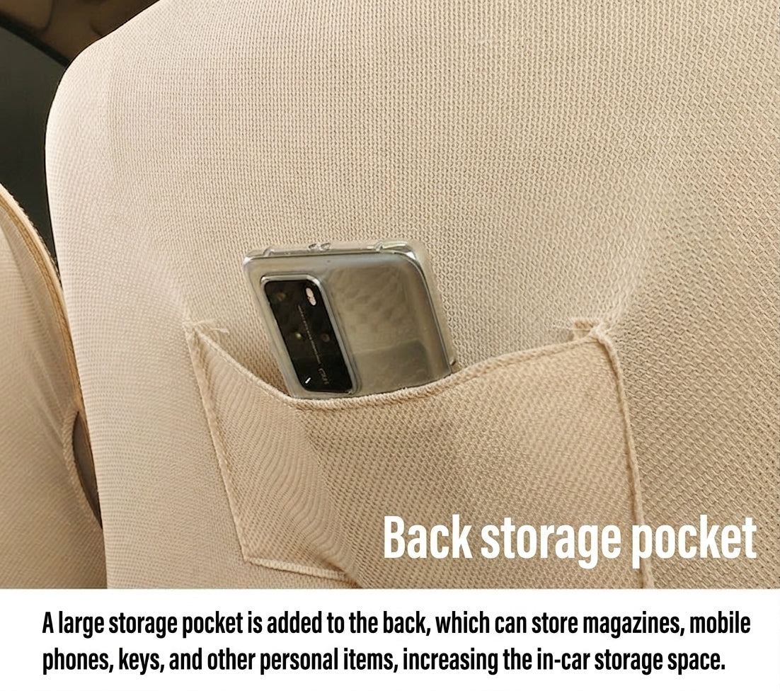Car seat cushion all-season universal ice silk summer seat cushion full enveloping seat cover car interior seat cushion five seat cover cushion