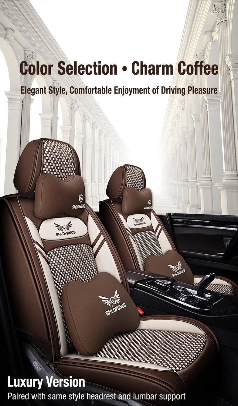 Full-coverage car seat covers for Napa leather car seat cushions, five-seat universal Ice Silk car seat cushions, all-season universal model wholesale