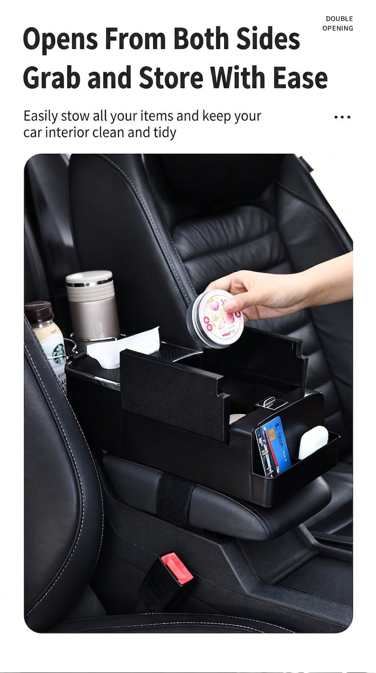 Car tissue box, armrest box, multifunctional water cup holder, storage box, creative and simple car interior sundries storage box