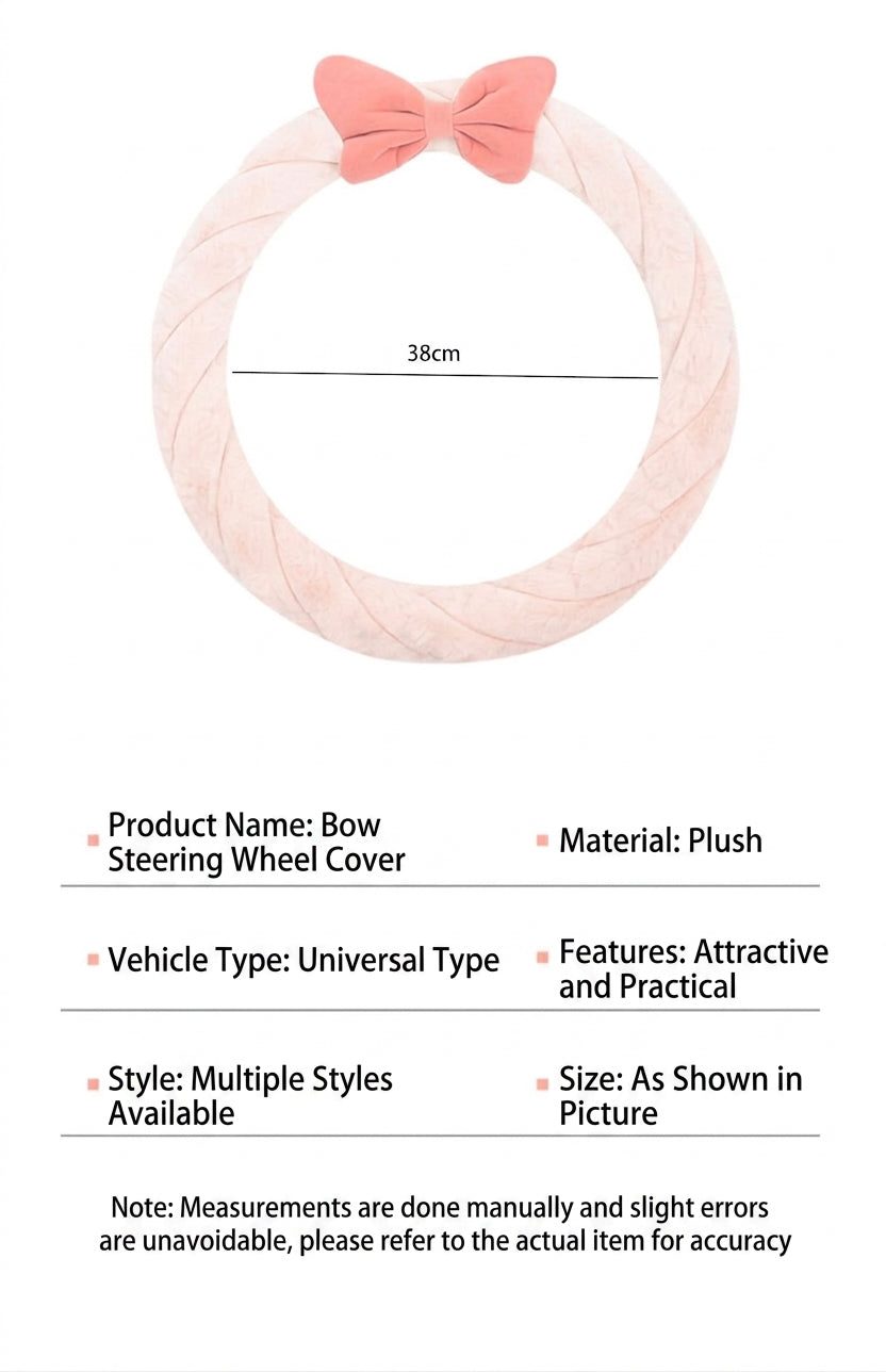 2025 New Car Steering Wheel Cover for Winter, Women's Non-slip Warm, All-Season Universal Winter Plush Handlebar Cover, Winter