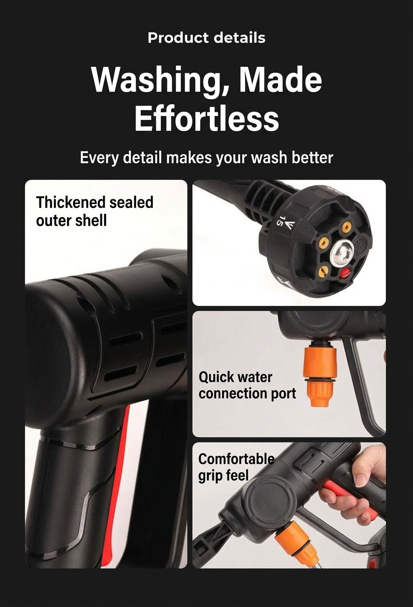 Car water gun car wash machine, car wash gun car wash lithium battery washer, car wash pump, high-pressure, high-power rechargeable type