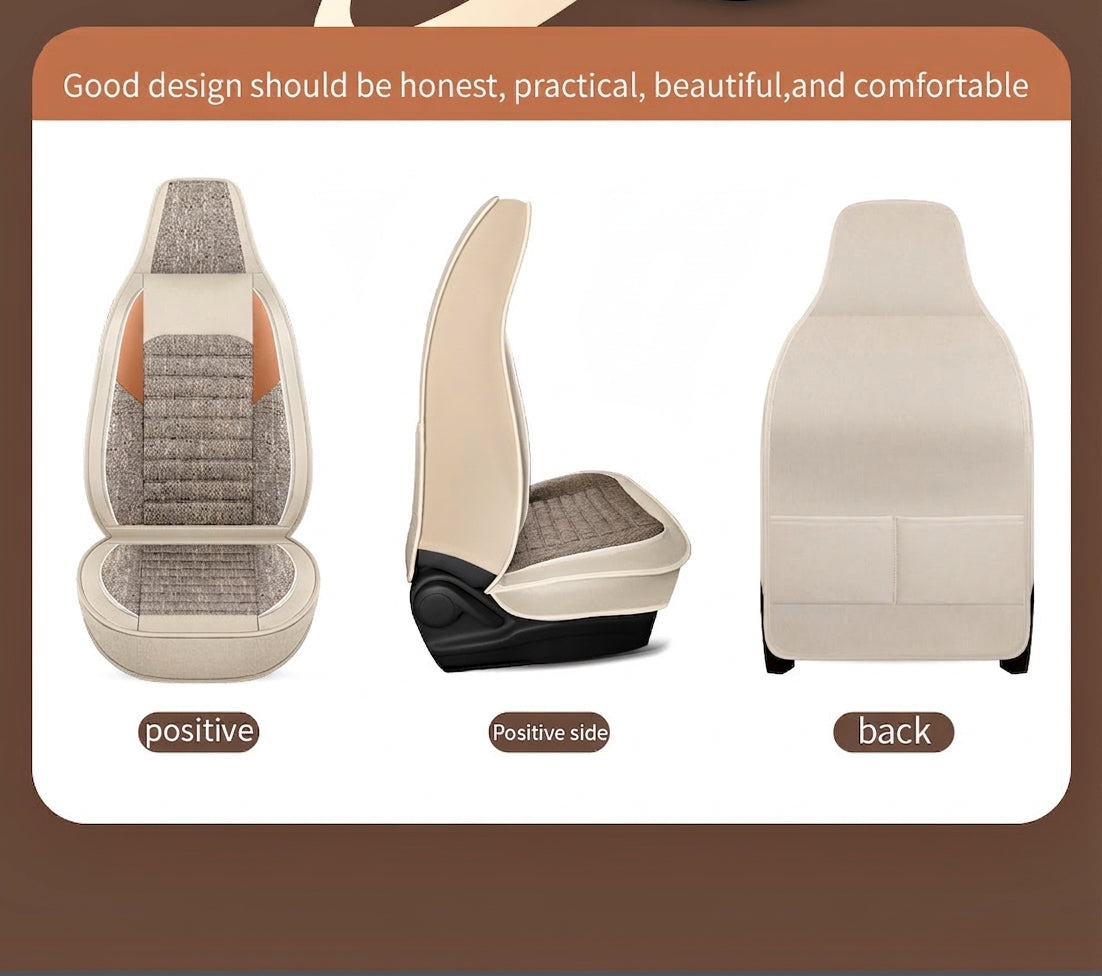 25 years new linen split head car seat cushion four seasons universal seat cover original piece drop shipping cross-border wholesale