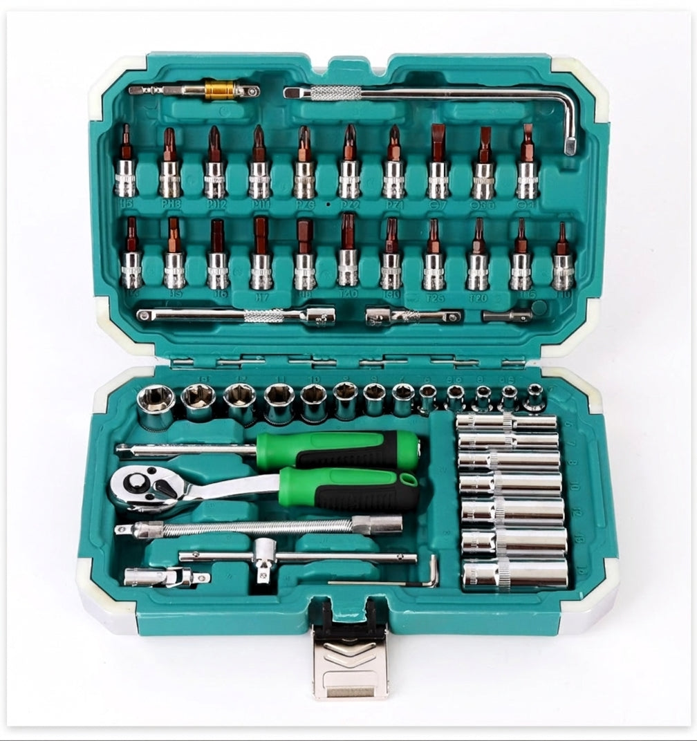 Auto Repair Tool Kit, 55-Piece Socket & Wrench Set