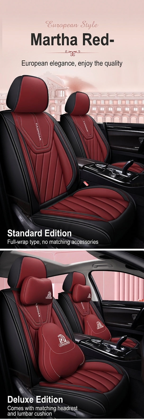 Universal four-season Nappa leather seat cover for car seat cushions, premium feel, anti-dirt, full coverage ventilation, breathable new seat cover