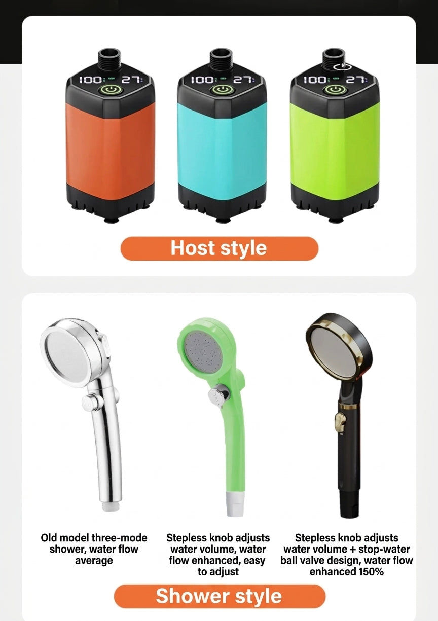 Portable Shower - Rechargeable Battery Powered