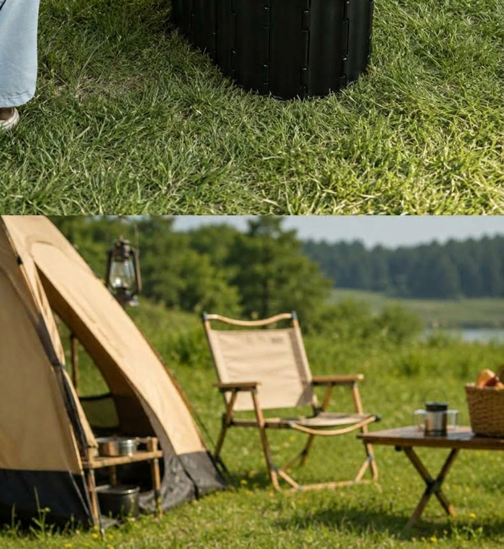 2025 New Model Raised Outdoor Folding Toilet with Lid Portable Car Mobile Toilet Travel Camping Toilet