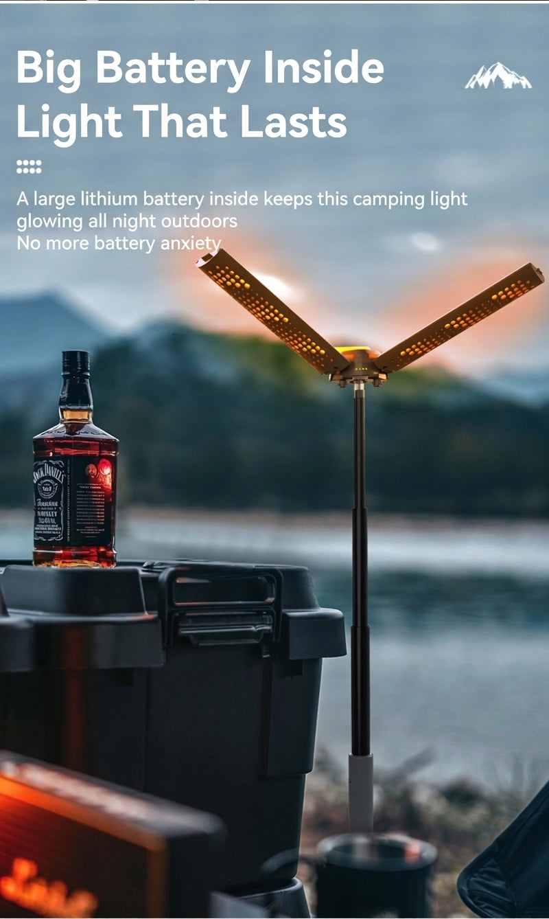 Camping Light with Telescopic Stand - Retractable